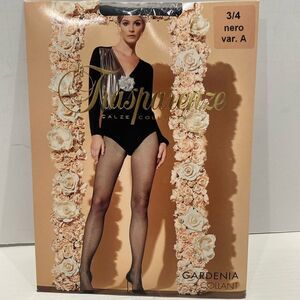 Trasparenze Calle Collants Gardenia Collant Black Mesh With Glitter Tights